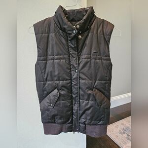 Lacoste Black Quilted Vest 38